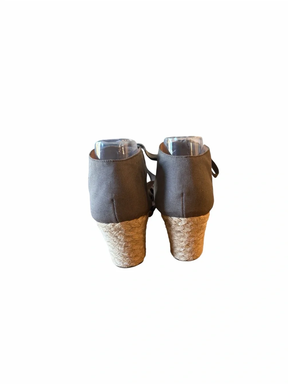 Vionic Kaitlyn Espadrille Wedge Pewter Ribbon Shoes
